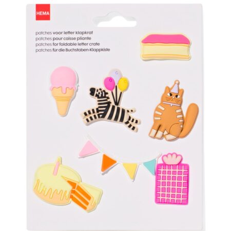 Patches letter klapkrat feestje