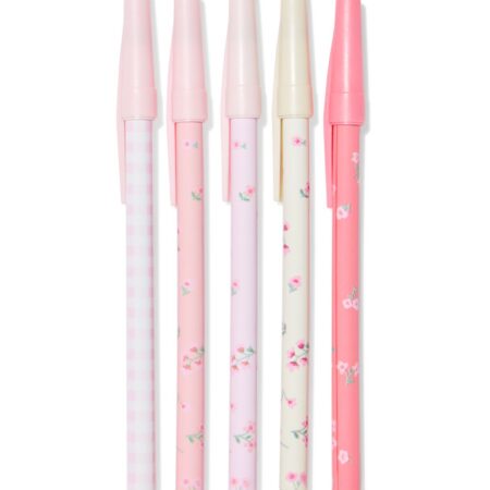 HEMA Pennenset 15cm bloemen - 5 stuks (multicolor) | HEMA