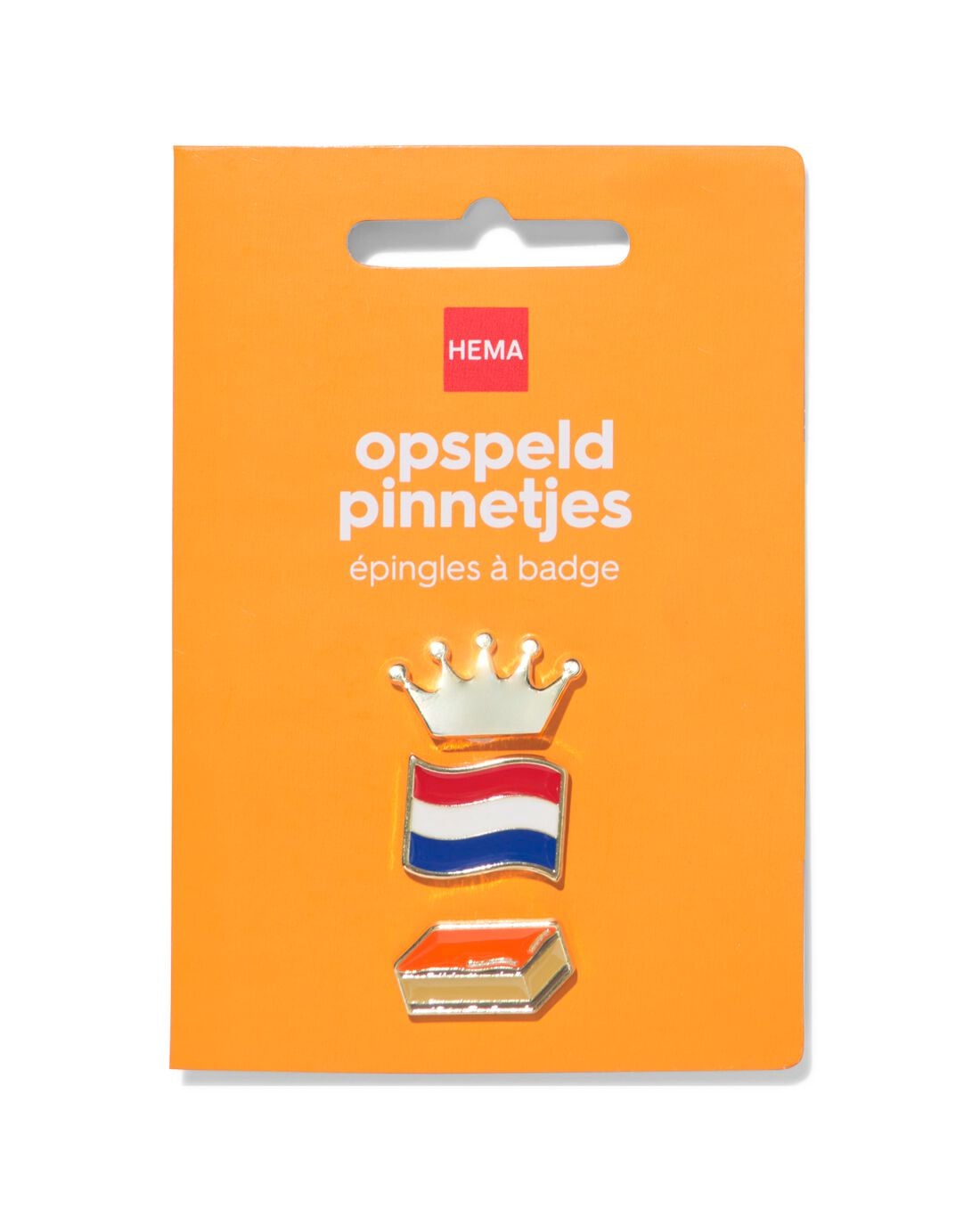 HEMA Pins kroon vlag tompouce - 3 stuks (oranje) | HEMA