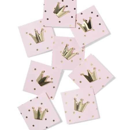 HEMA Pins kroontjes - 8 stuks (roze) | HEMA