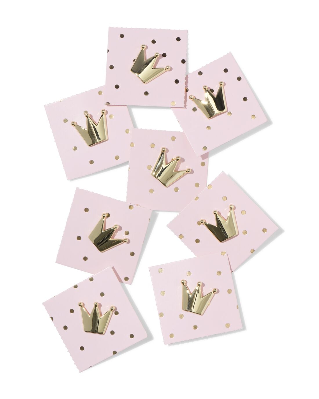 HEMA Pins kroontjes - 8 stuks (roze) | HEMA