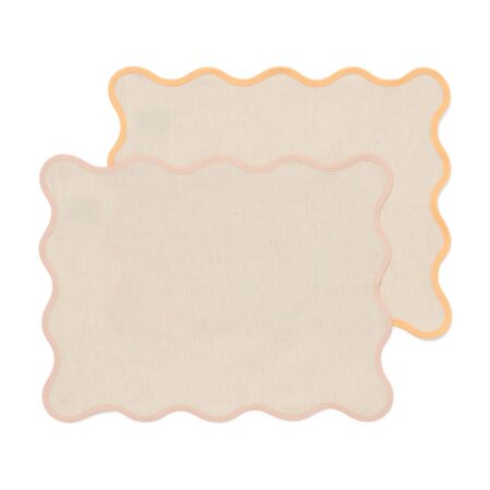 Placemat 35x45cm katoen golf - 2 stuks