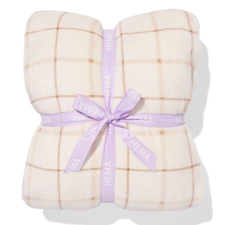 HEMA Plaid 130x150cm sherpa natural (nude) | HEMA