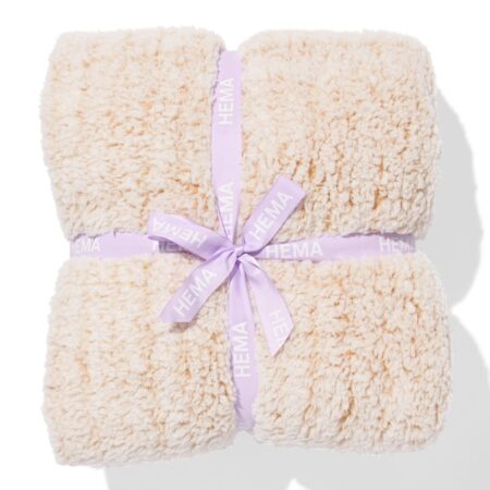 HEMA Plaid 130x150cm teddy bruin (nude) | HEMA