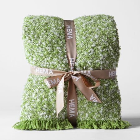 Plaid 150x130cm boucle groen
