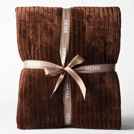 Plaid 150x130cm sherpa bruin