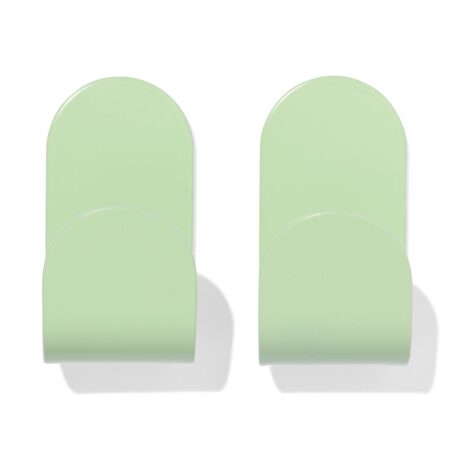 HEMA Plakhaken 2.5x5cm rvs groen - 2 stuks (groen) | HEMA
