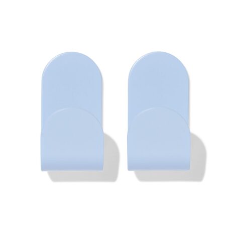 HEMA Plakhaken lichtblauw - 2 stuks (blauw) | HEMA