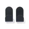 HEMA Plakhaken rvs zwart 5x2.5 - 2 stuks (zwart) | HEMA