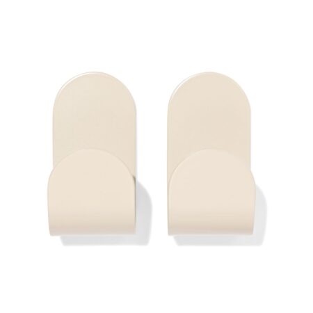 HEMA Plakhaken zand - 2 stuks (beige) | HEMA
