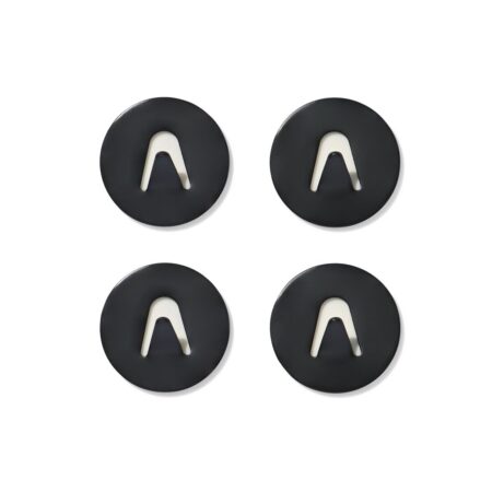 HEMA Plakhaken ⌀3.2cm rvs zwart - 4 stuks (zwart) | HEMA
