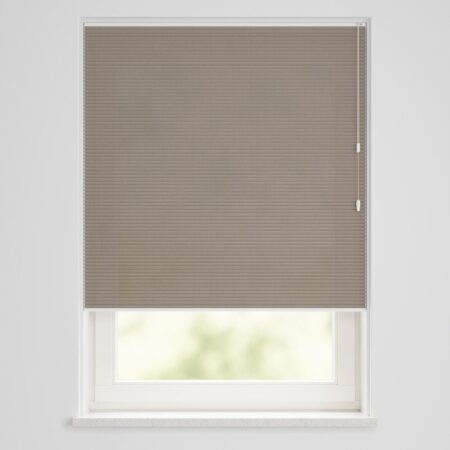 HEMA Plisse dubbel lichtdoorlatend linnenlook bruin (wit) | HEMA