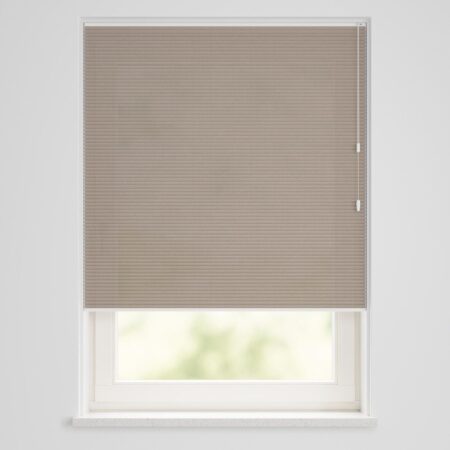 HEMA Plisse dubbel lichtdoorlatend linnenlook taupe (taupe) | HEMA