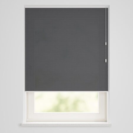 HEMA Plissé dubbel lichtdoorlatend linnenlook zwart (zwart) | HEMA