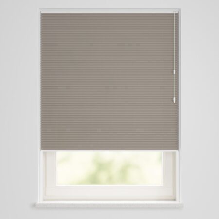 HEMA Plissé dubbel lichtdoorlatend-meekleurende achterkant taupe (taupe) | HEMA