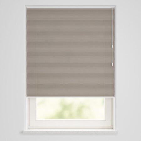 Plissé dubbel lichtdoorlatend uni taupe