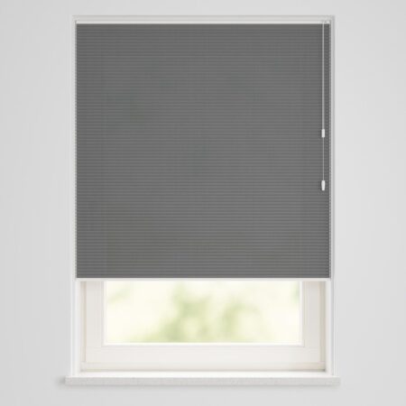 HEMA Plissé dubbel transparant structuur antraciet (antraciet) | HEMA