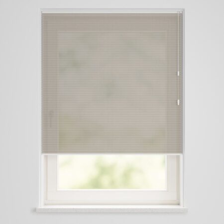 HEMA Plissé dubbel transparant structuur taupe (taupe) | HEMA