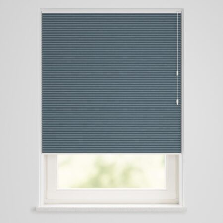 Plissé dubbel verduisterend structuur blauw
