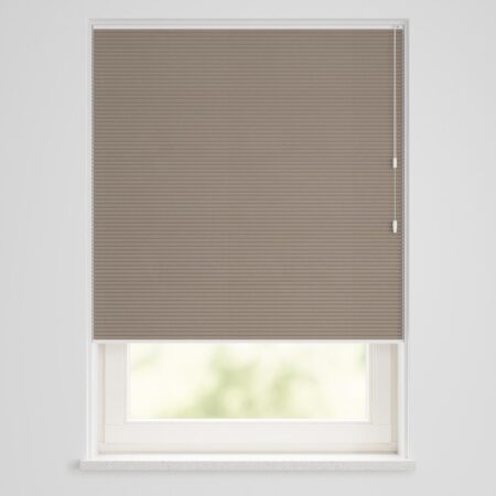 Plissé dubbel verduisterend uni taupe