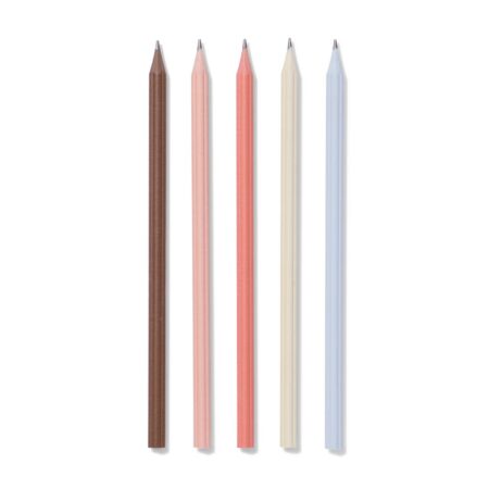 Potlodenset 17.5cm HB - 5 stuks (multicolor)