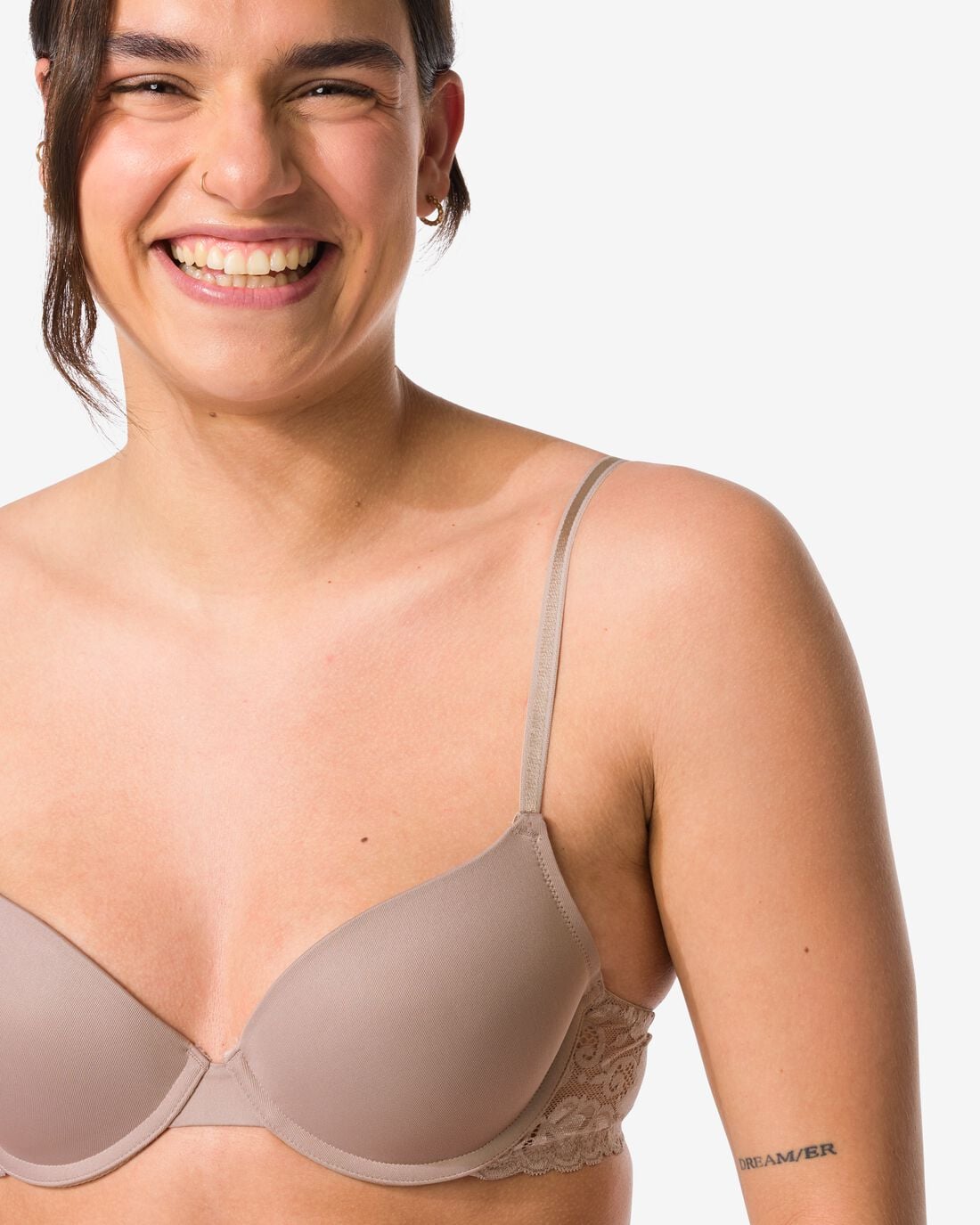 HEMA Push-up bh met beugel beige (beige) | HEMA