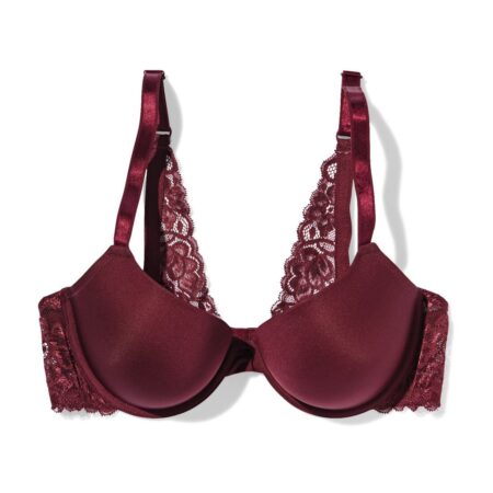 Push-up bh met beugel donkerrood