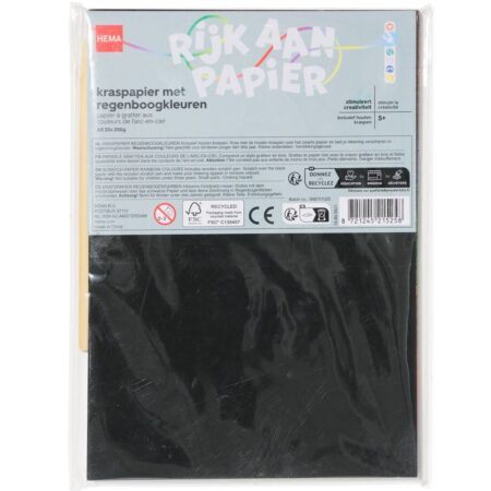 HEMA Regenboog kraspapier A5 - 20 stuks | HEMA