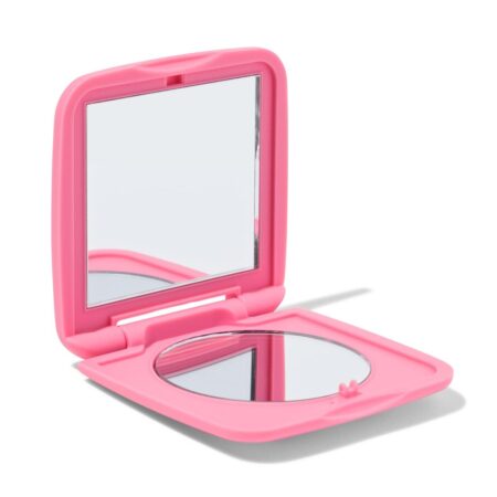 HEMA Reisspiegel 7.2x1x7.2cm roze | HEMA