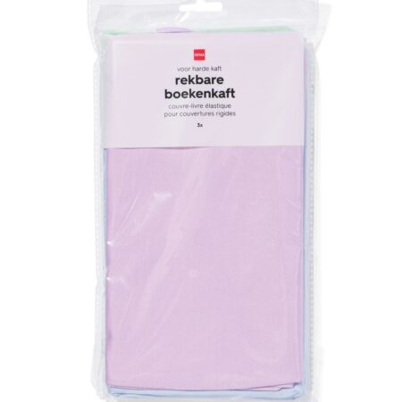 HEMA Rekbare boekenkaft pastel - 3 stuks (multicolor) | HEMA