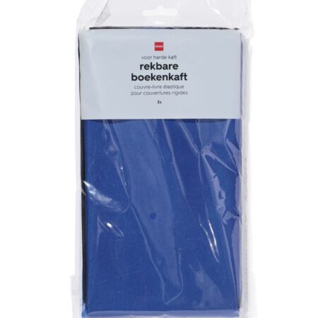 HEMA Rekbare boekenkaften blauw - 3 stuks (blauw) | HEMA