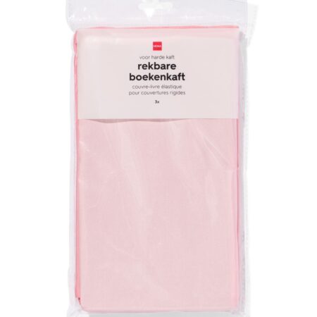 HEMA Rekbare boekenkaften roze - 3 stuks (roze) | HEMA