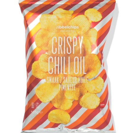 HEMA Ribbelchips crispy chili olie 125g | HEMA
