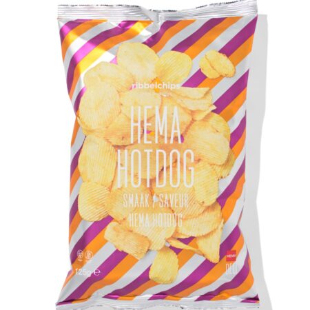 HEMA Ribbelchips hotdog 125g | HEMA