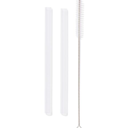 HEMA Rietjes met schoonmaakborstel voor waterflessen van 430ml en 350ml (transparant) | HEMA