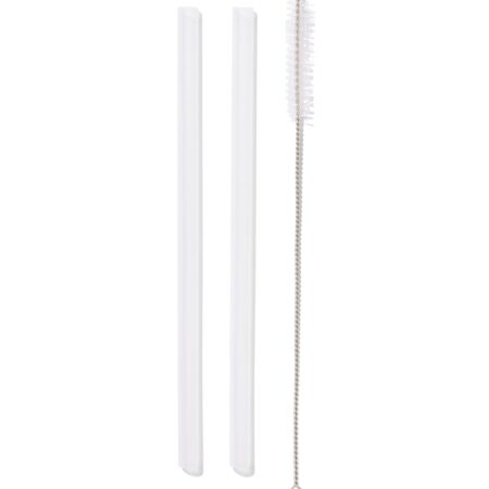 HEMA Rietjes met schoonmaakborstel voor waterflessen van 500ml en 600ml (transparant) | HEMA