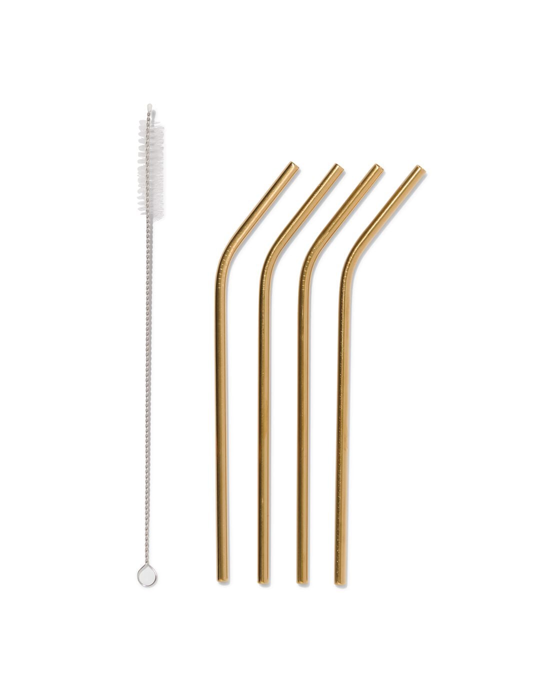 HEMA Rietjes rvs goudkleurig - 4 stuks (goud) | HEMA