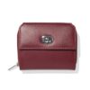 HEMA Ritsportemonnee met flap leer rood | HEMA