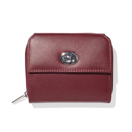 HEMA Ritsportemonnee met flap leer rood | HEMA