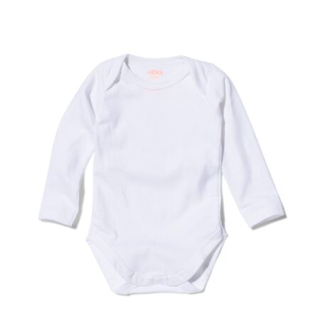 HEMA Romper organic katoen stretch - 2 stuks wit | HEMA