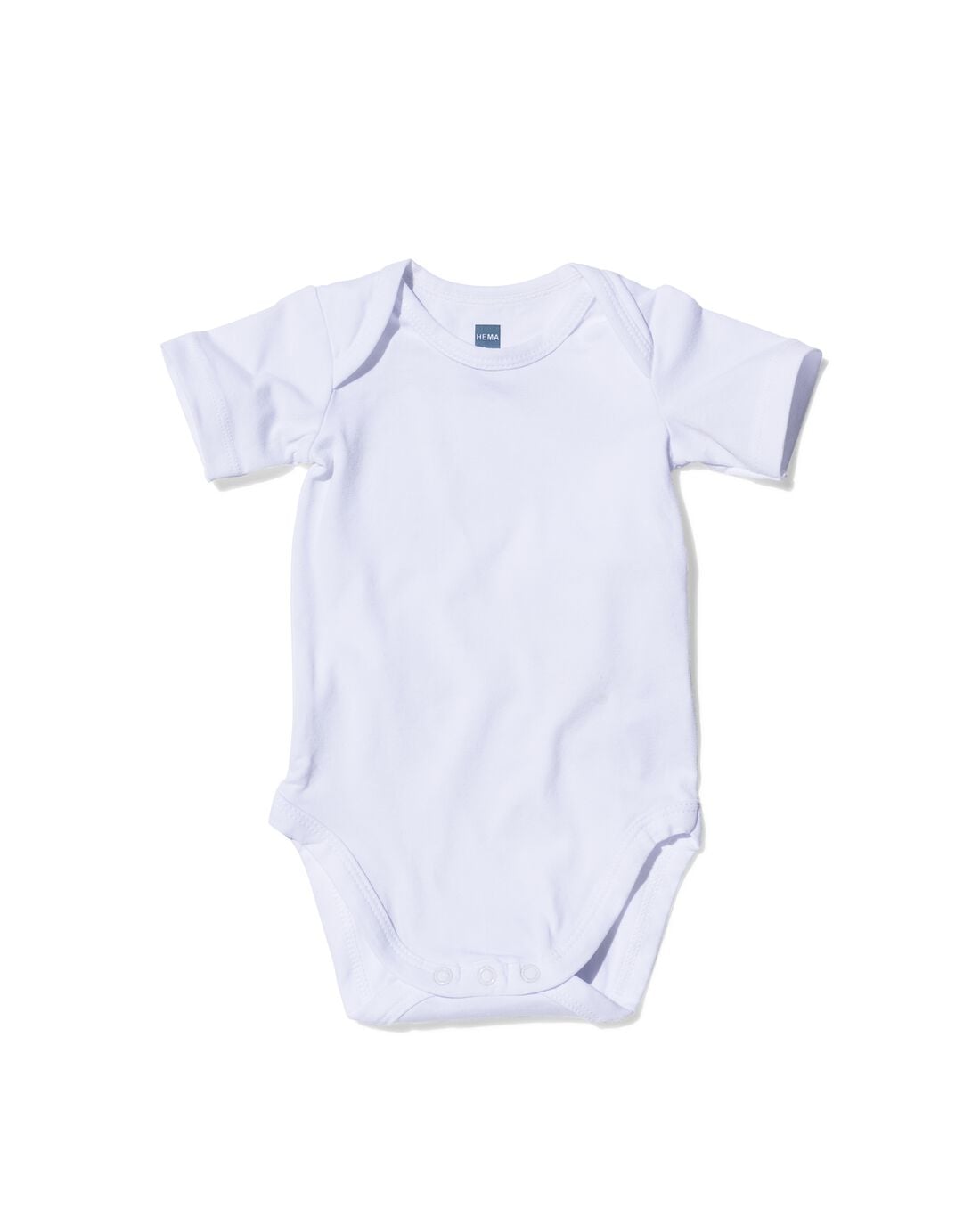 HEMA Romper organic katoen stretch korte mouw - 2 stuks wit | HEMA