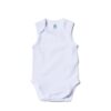 Romper organic katoen stretch mouwloos - 2 stuks wit