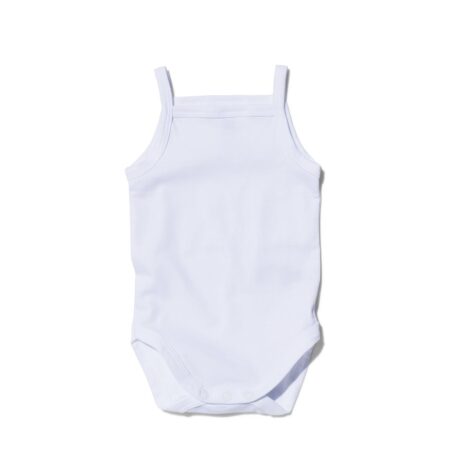 HEMA Romper organic katoen stretch spaghettibandjes - 2 stuks wit | HEMA