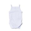 Romper organic katoen stretch spaghettibandjes - 2 stuks wit