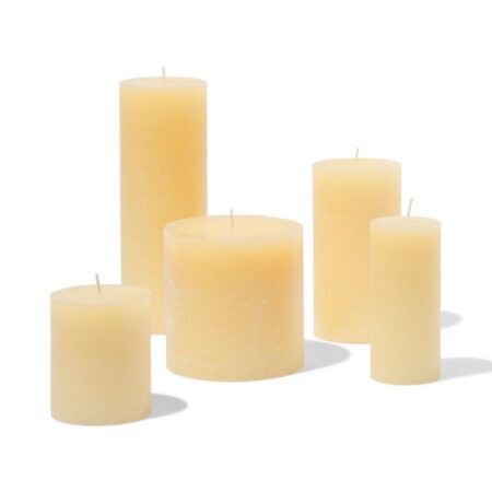 HEMA Rustieke kaarsen lichtgeel (lichtgeel) | HEMA