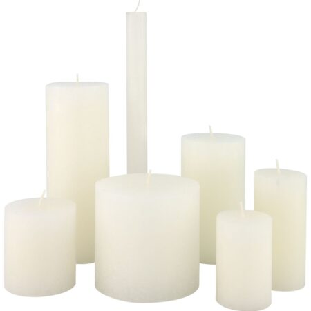HEMA Rustieke kaarsen wit (wit) | HEMA