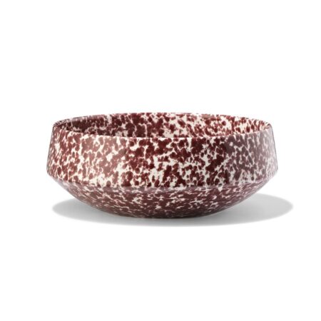 HEMA Saladeschaal Ø21cm Trend aardewerk bordeauxrood spikkel (bordeauxrood) | HEMA
