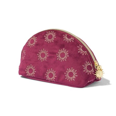 HEMA Sassy me etui 19x9x10cm velvet zonnen (bordeauxrood) | HEMA