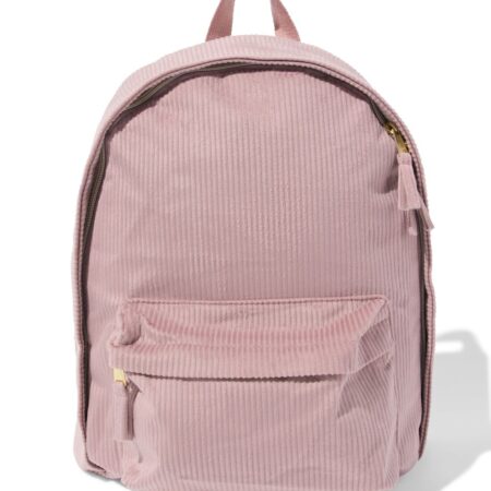 HEMA Sassy me schooltas 40x30x10cm rib roze (oudroze) | HEMA
