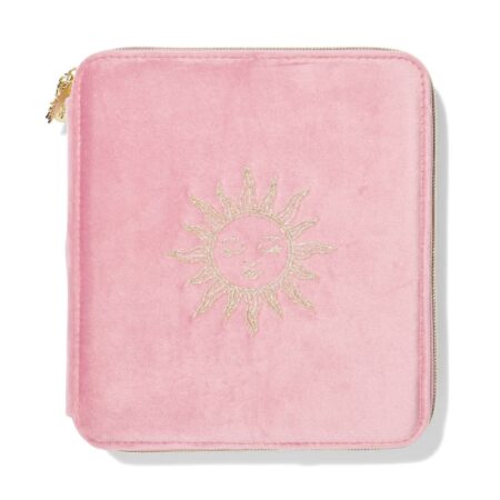 HEMA Sassy me schrijfwaren in opbergtas 20x18x4cm velvet (oudroze) | HEMA
